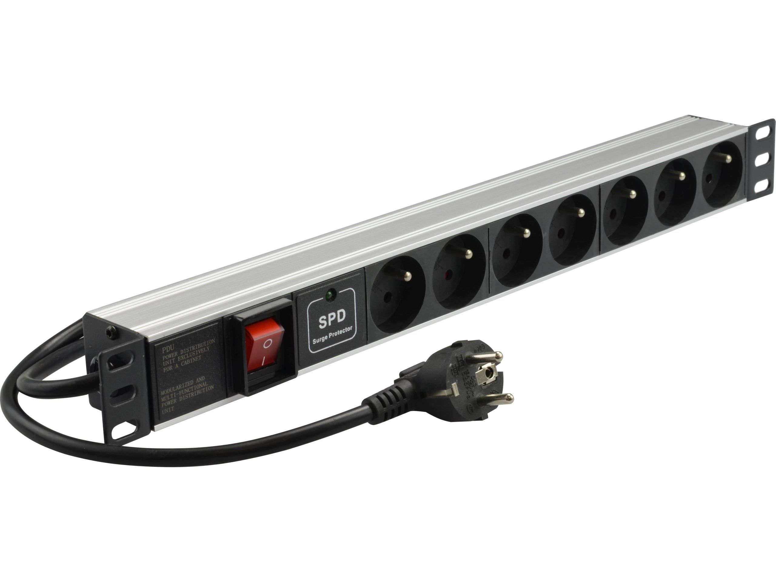 NEKU Listwa zasilająca RACK 19'' antyprzepięciowa