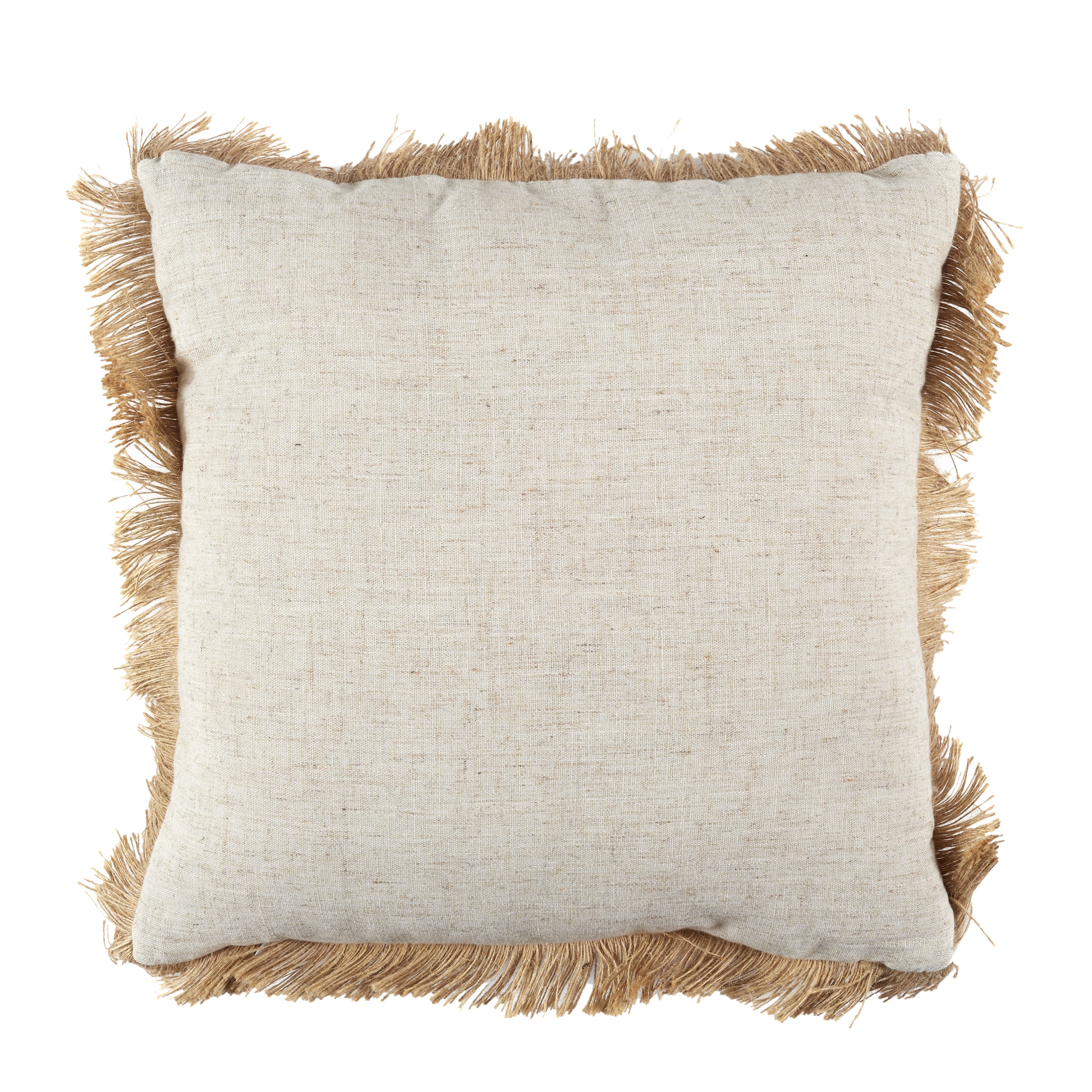 Coussin - Home Deco Factory - Effet Raphia - Beige Et Or - 2
