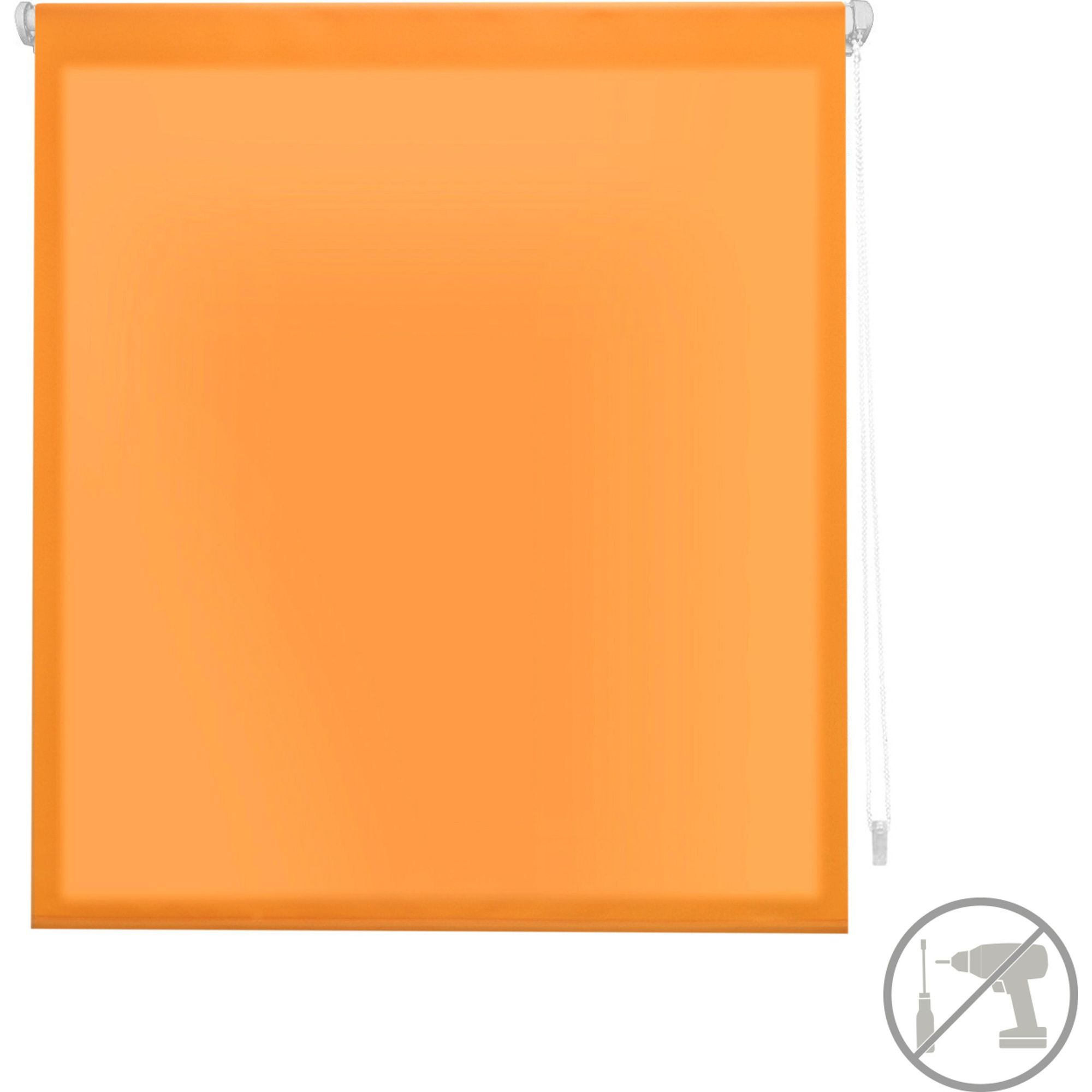 Blindecor   estor enrollable translúcido liso easyfix sin herramientas - medidas estor: 67x180 - medidas tela estor: 64x175 - estor naranja