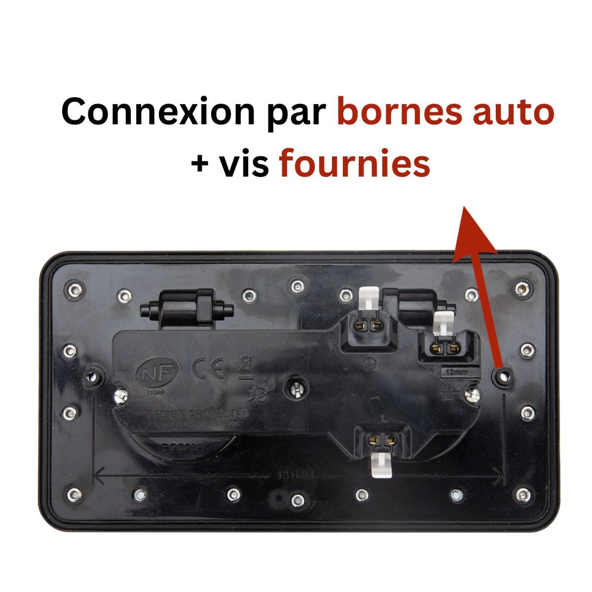 Double prise de sol étanche Initiale 16A 2P+T IP55 - Métal brossé - Protec - 6