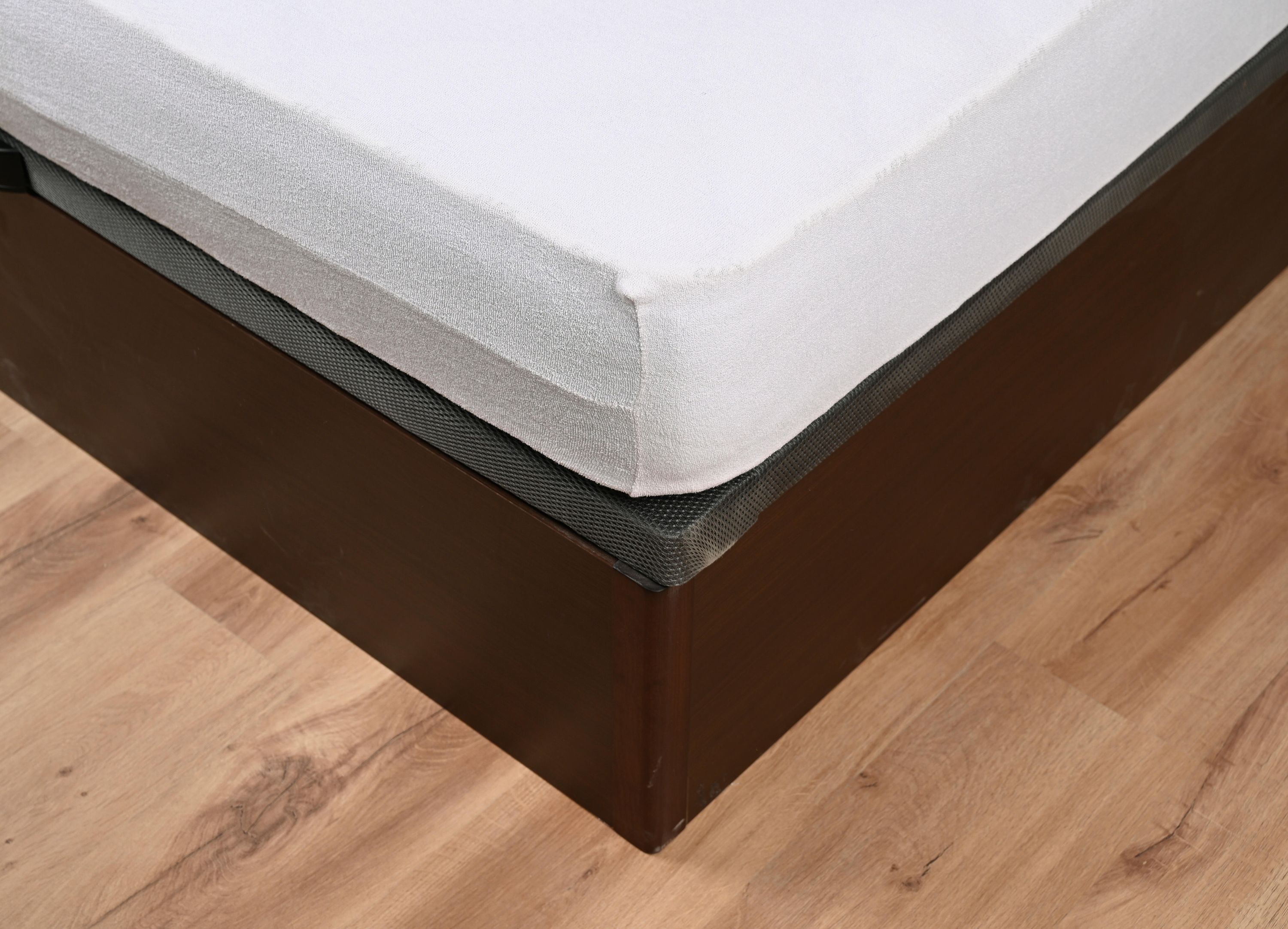 Housse de matelas Rizo Élastique en coton blanc pour lit de 135 cm - 4