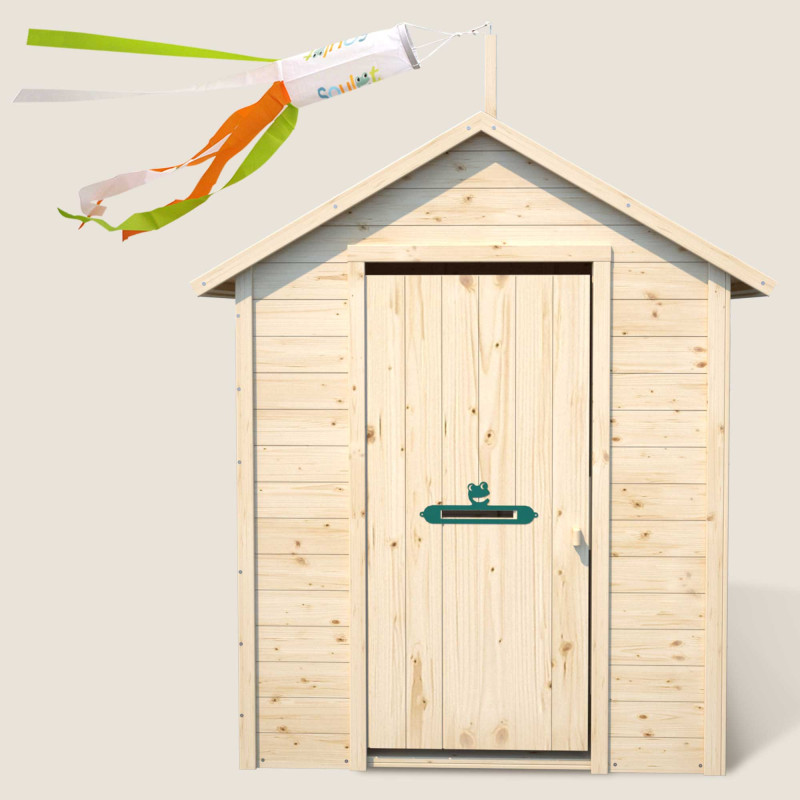 Cabane en bois avec fenêtre et boîte aux lettres GARANCE - 3