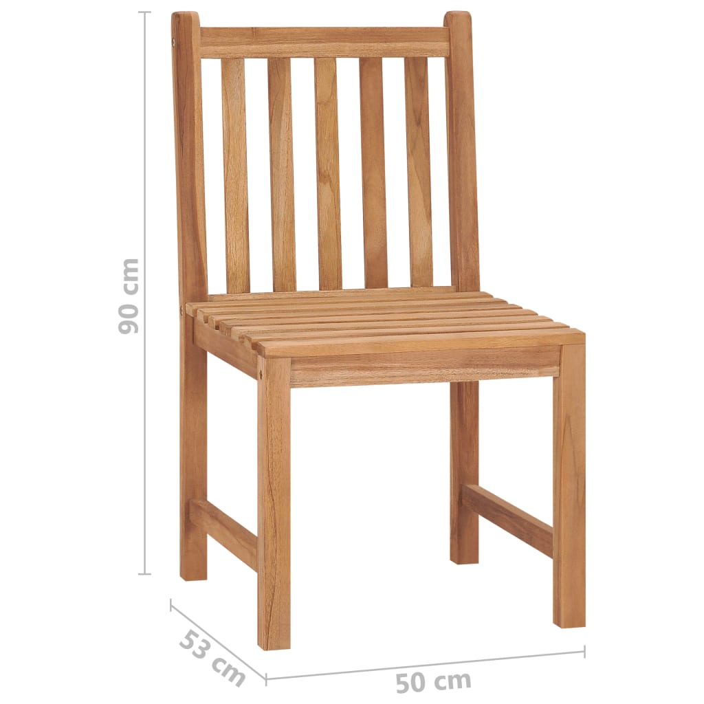 Chaises de jardin 6 pcs avec coussins Bois de teck massif - 5