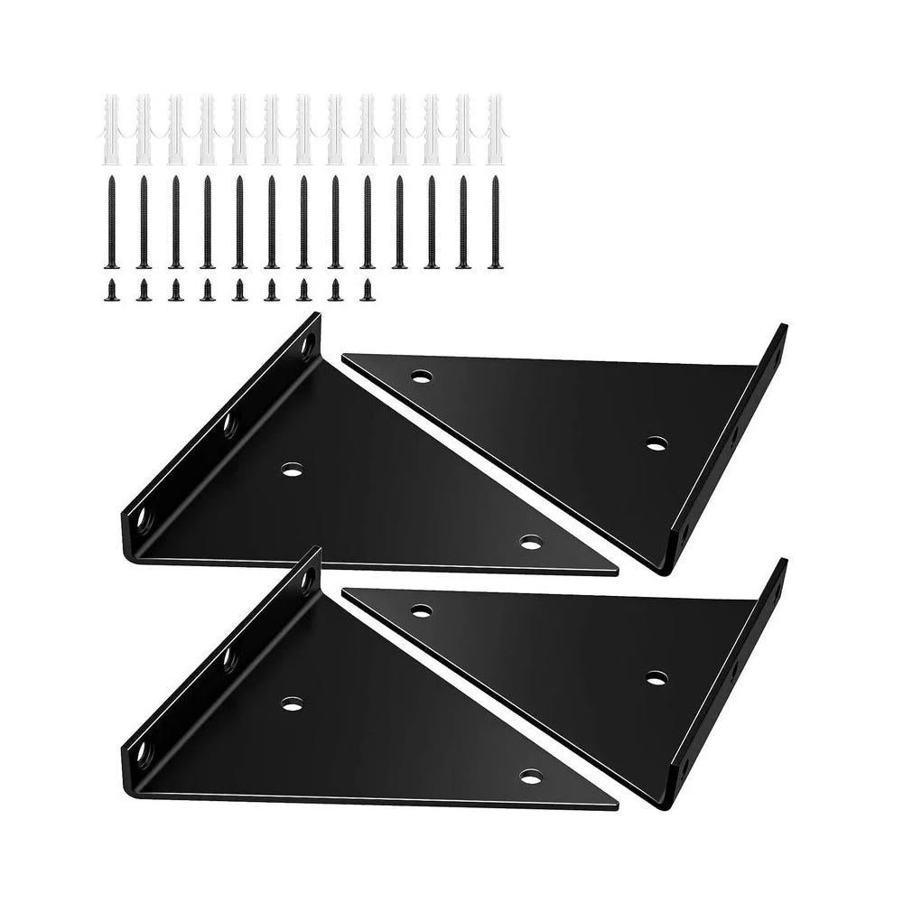 Lot de 2 supports muraux horizontaux réglables et robustes pour Lot de 2 supports muraux horizontaux réglables et robustes pour