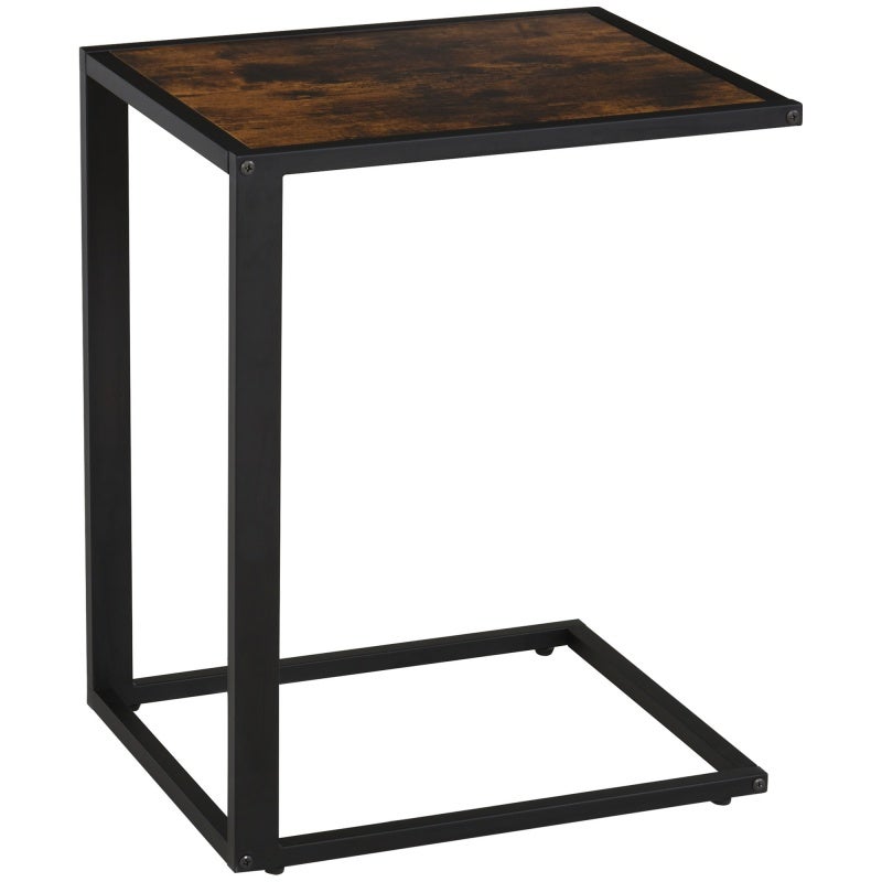 Olly & Rose Table D'Appoint En Forme De C – Design Moderne Minimaliste, Noir Mat, Parfaite Pour Canapé, Salon Ou Bureau