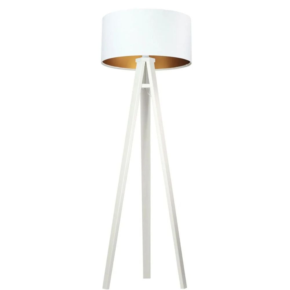Lampa stojąca HOME 50 biała/złota/biała