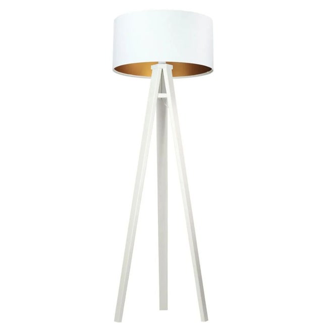 Lampa stojąca HOME 50 biała/złota/biała