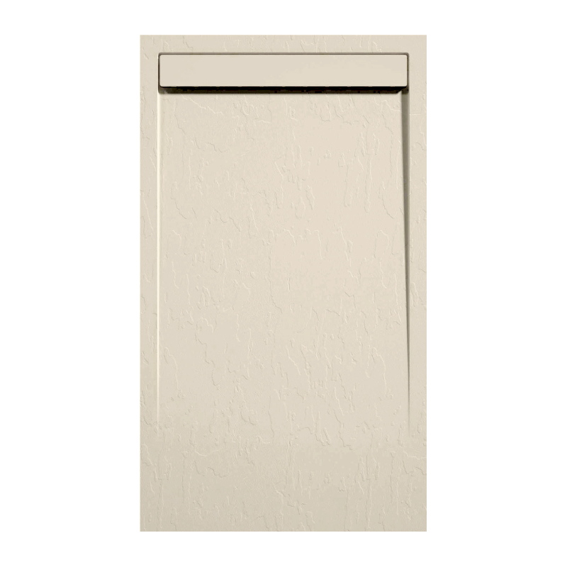 Receveur de douche 70x100 cm extra plat CLEVER en résine surface ardoisée beige - 2