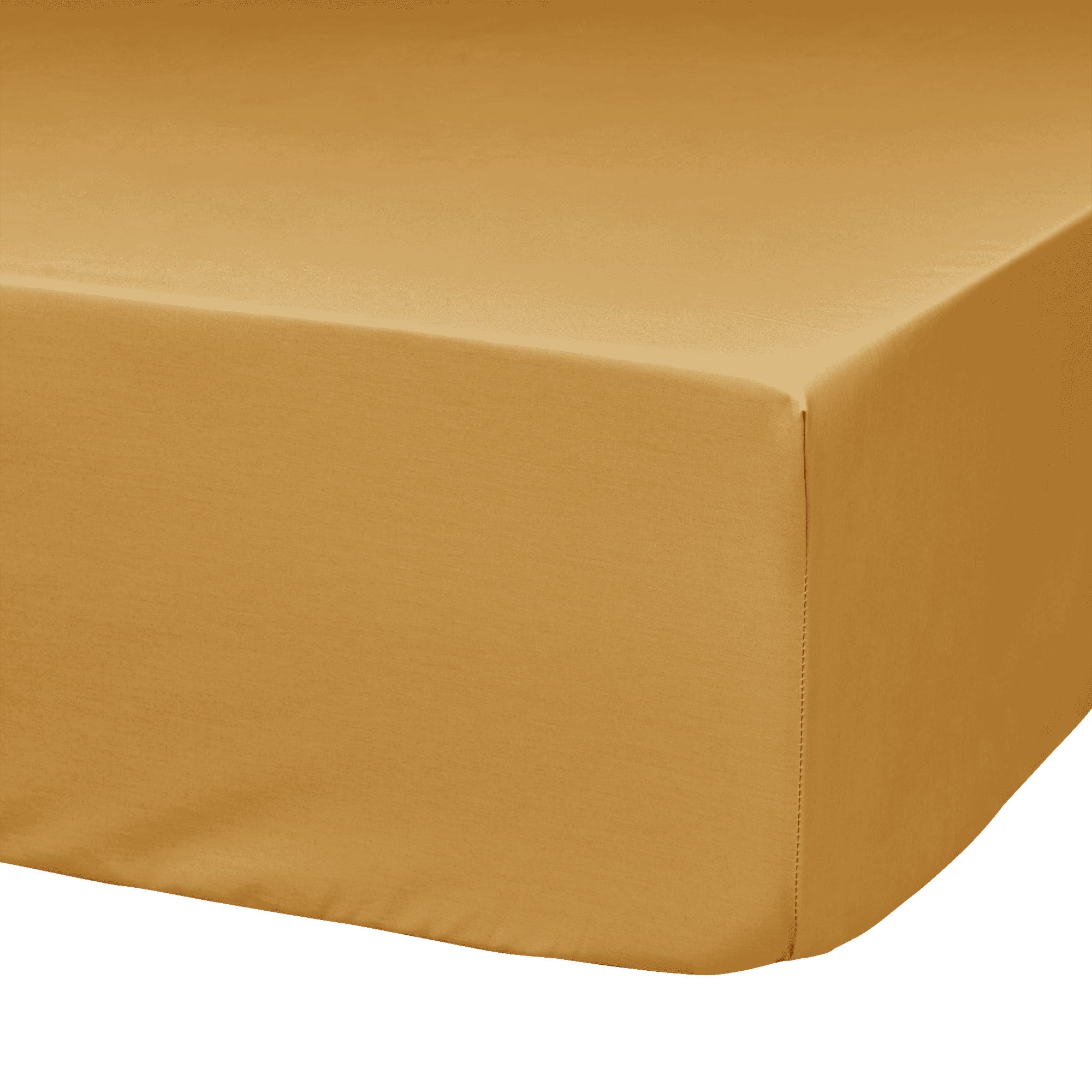 Lot De 3 Draps-housses En Coton Doux - Taille 150x200 Cm (prof. Matelas Jusqu'à 30 Cm), Jaune
