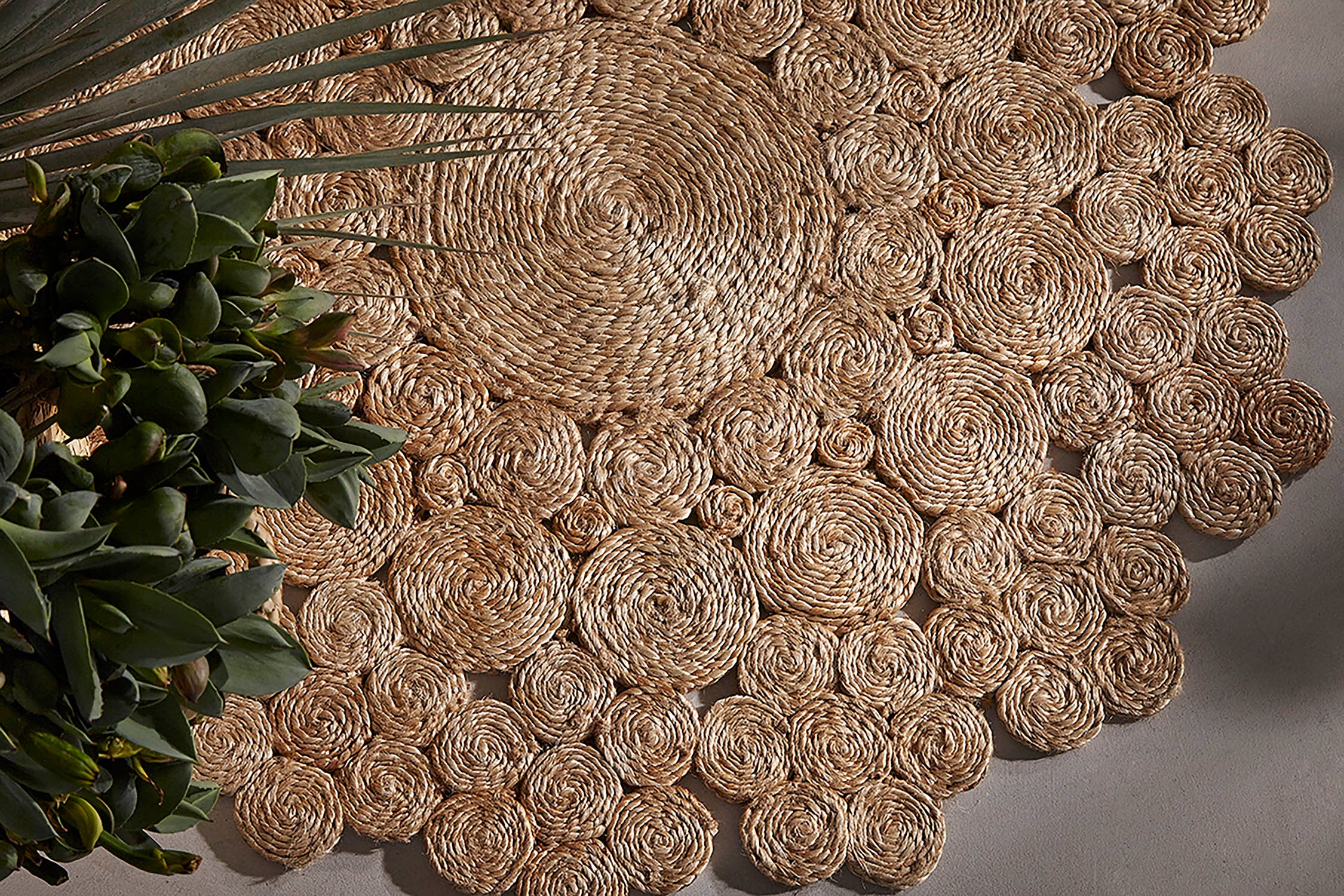 Tapis Rond en Jute Naturelle 2 Ø150 cm – Fait main avec des fibres naturelles - 4