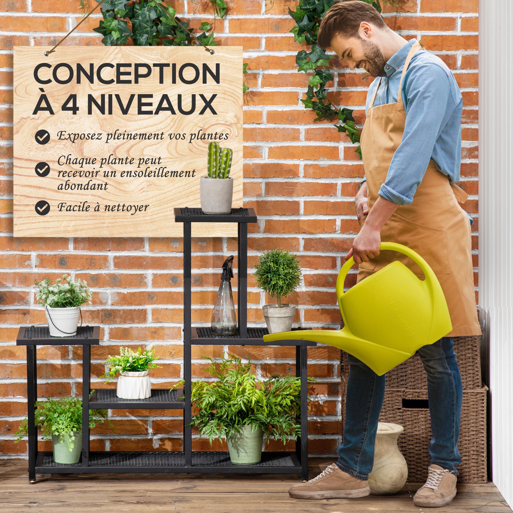 Support à plantes Métal Outsunny - 5