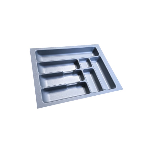 Bandeja Cubertero Cajón Cocina | 36×47 cm | Gris | Organizador Cubiertos Polipropileno | Fácil Limpieza | M.Pascual