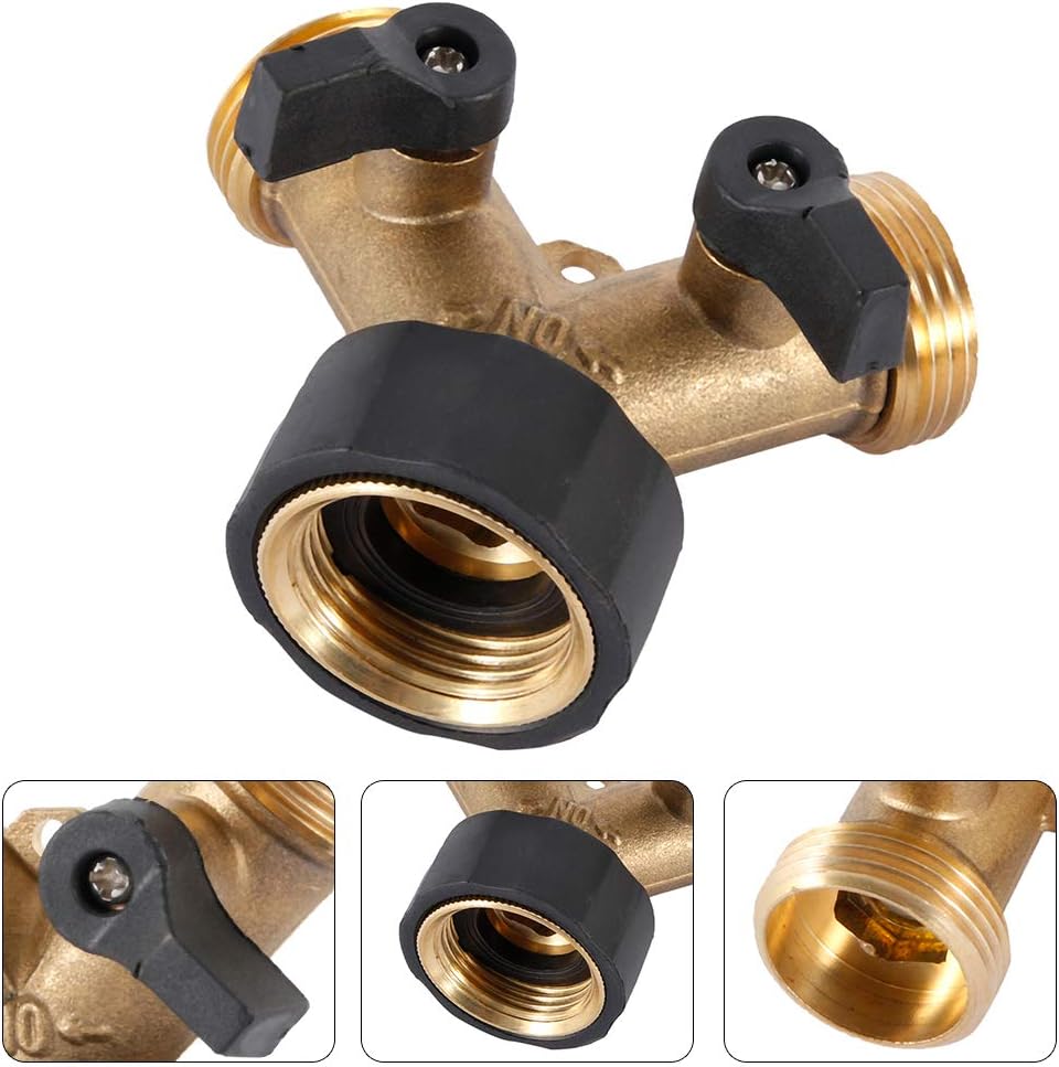 Robinet Double Machine à Laver, Répartiteur Raccord en Y 2 Voies pour Tuyaux d'Alimentation 3/4