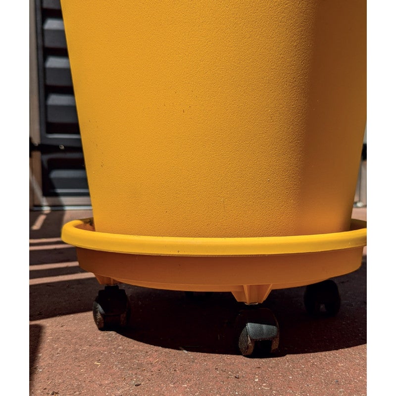Bac à fleurs jaune en plastique SOLEILLA HAUT - Hauteur 66 cm - RISS - 4