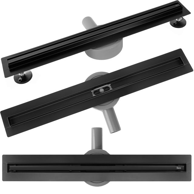 DRAIN LINÉAIRE REA NEOX SLIM PRO 600 BLACK 64X9X6,5CM
