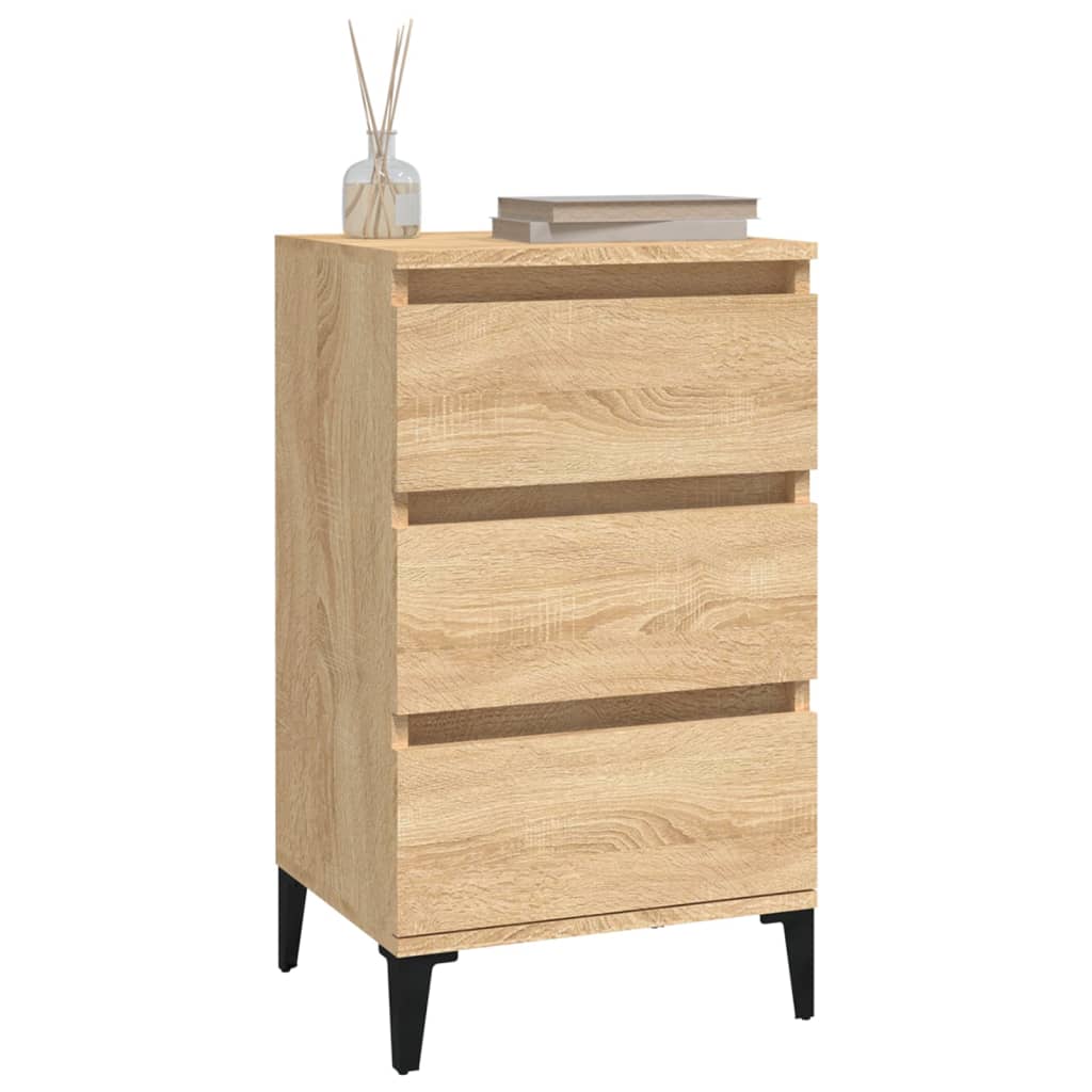 Table de chevet chêne sonoma 40x35x70 cm bois d'ingénierie - 3