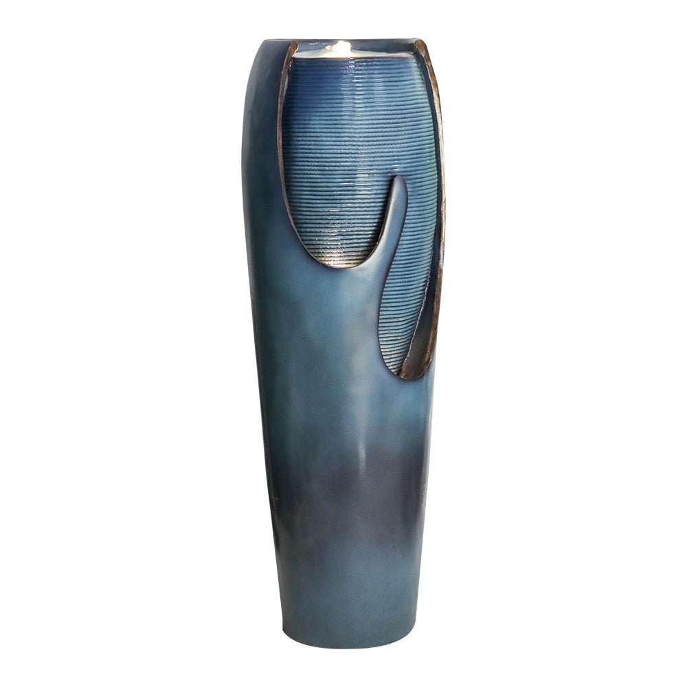 Fontaine en verre de 98 cm en résine et fibre de verre pour l'intérieur et l'extérieur – Résistante à la rouille et aux intempéries - 5