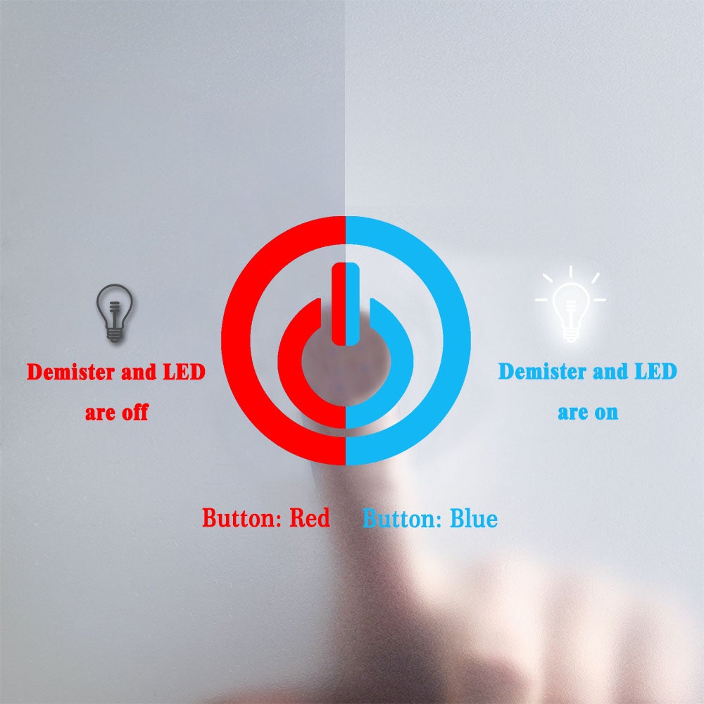 Specchio bagno rotondo 60 cm retroilluminato (luce bianca 6000k) con antiappannamento e luce interna morbida - 4