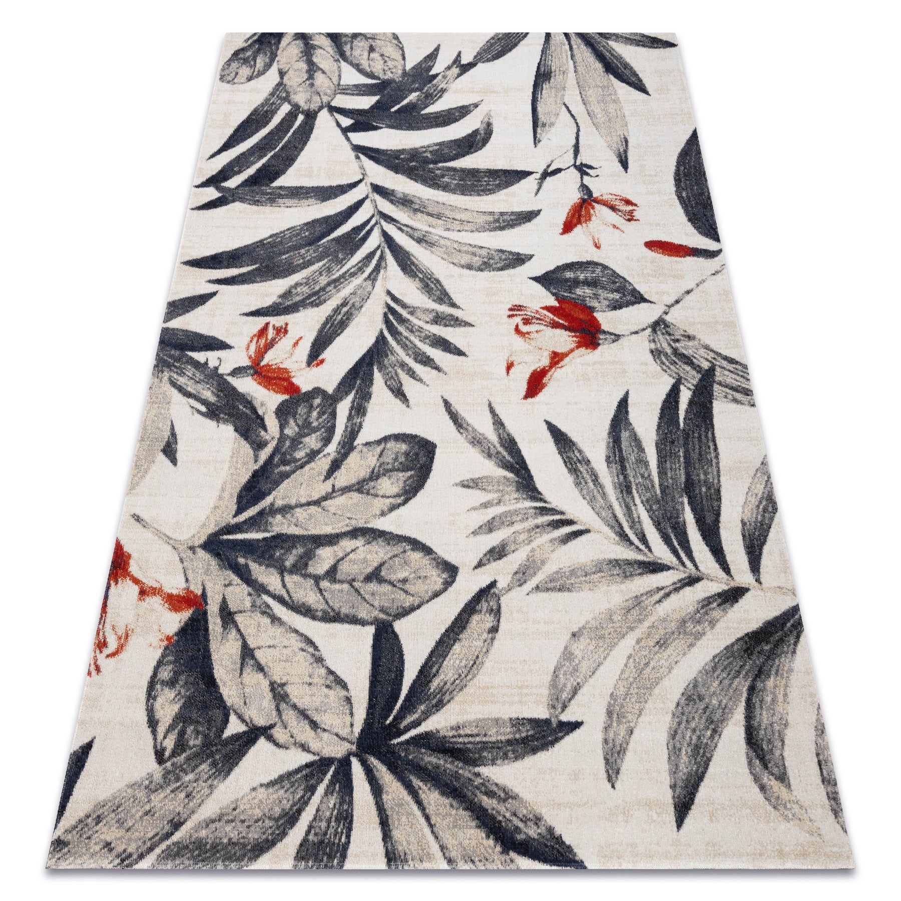 Dywan nowoczesny MUNDO E7181 liście outdoor beż / niebieski 160x220 cm