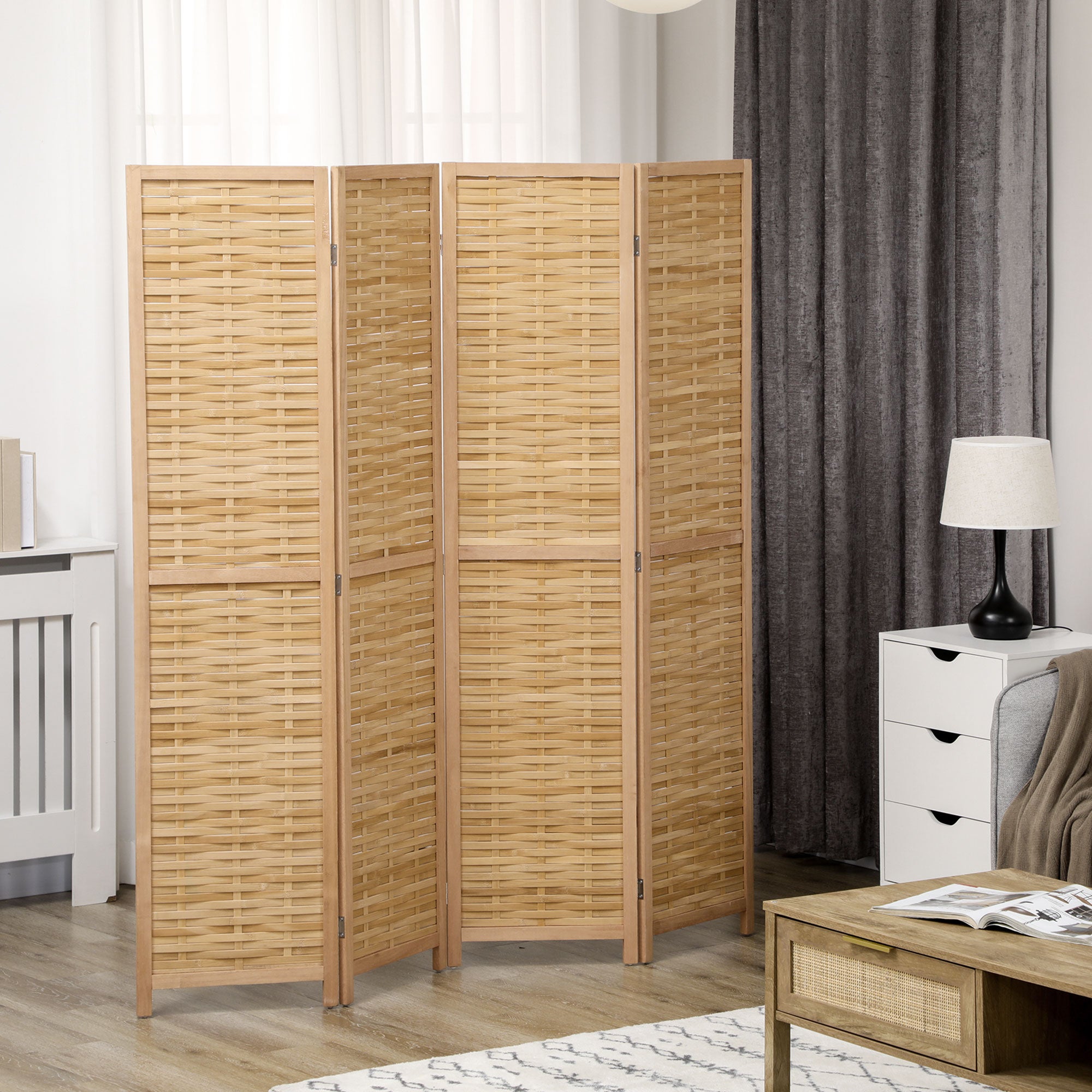 Paravent Bois de bambou HOMCOM - 2