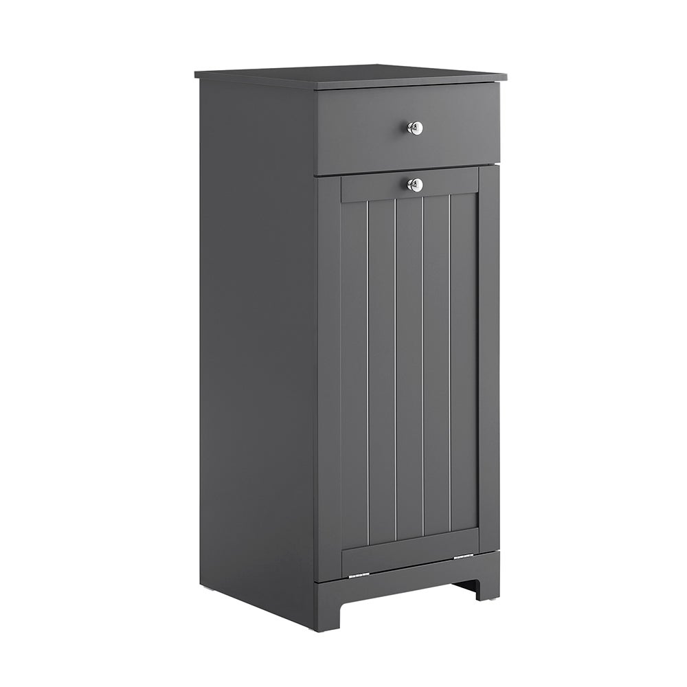 SoBuy Szafka łazienkowa niska z jedną szufladą Ciemnoszary 40x38x91cm Nowoczesny BZR21-II-DG