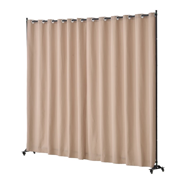 Room Divider SucceBuy Partition Screen Przenośny, rolowany, pojedynczy panel, biuro, brązowy