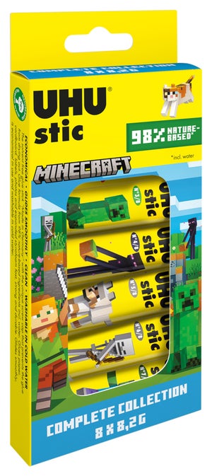 UHU STIC Colla A Stick 4x21g - Sicura Per Scuola E Ufficio, 98% Ingredienti Naturali