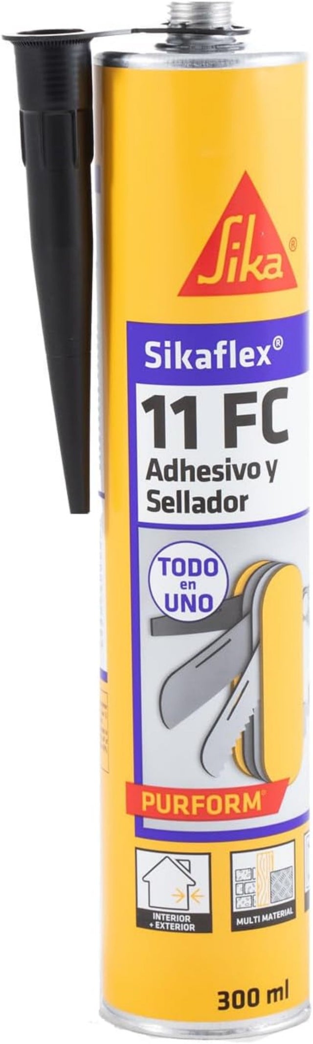 Sikaflex 11 FC Purform Sellador poliuretano multisoportes Gris Antracita / 300 ml Cartucho / Unidad