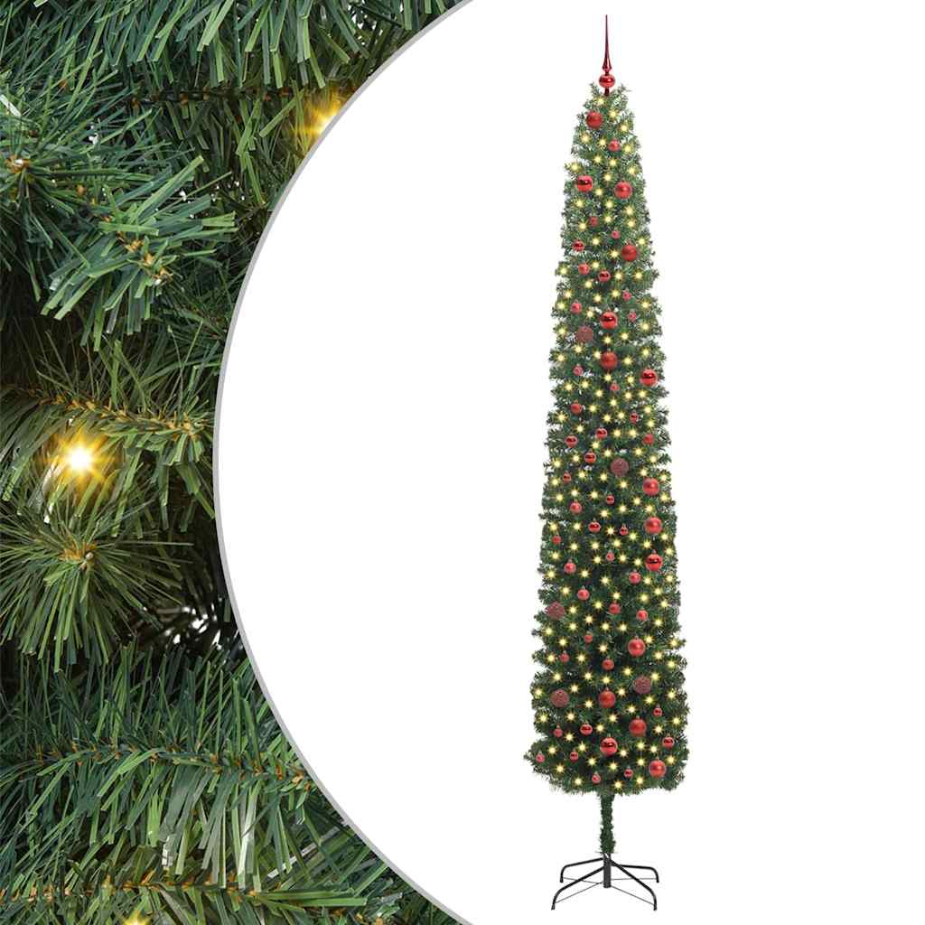 Sztuczna choinka z podstawą Zielony 300 cm PVC, stal i plastik