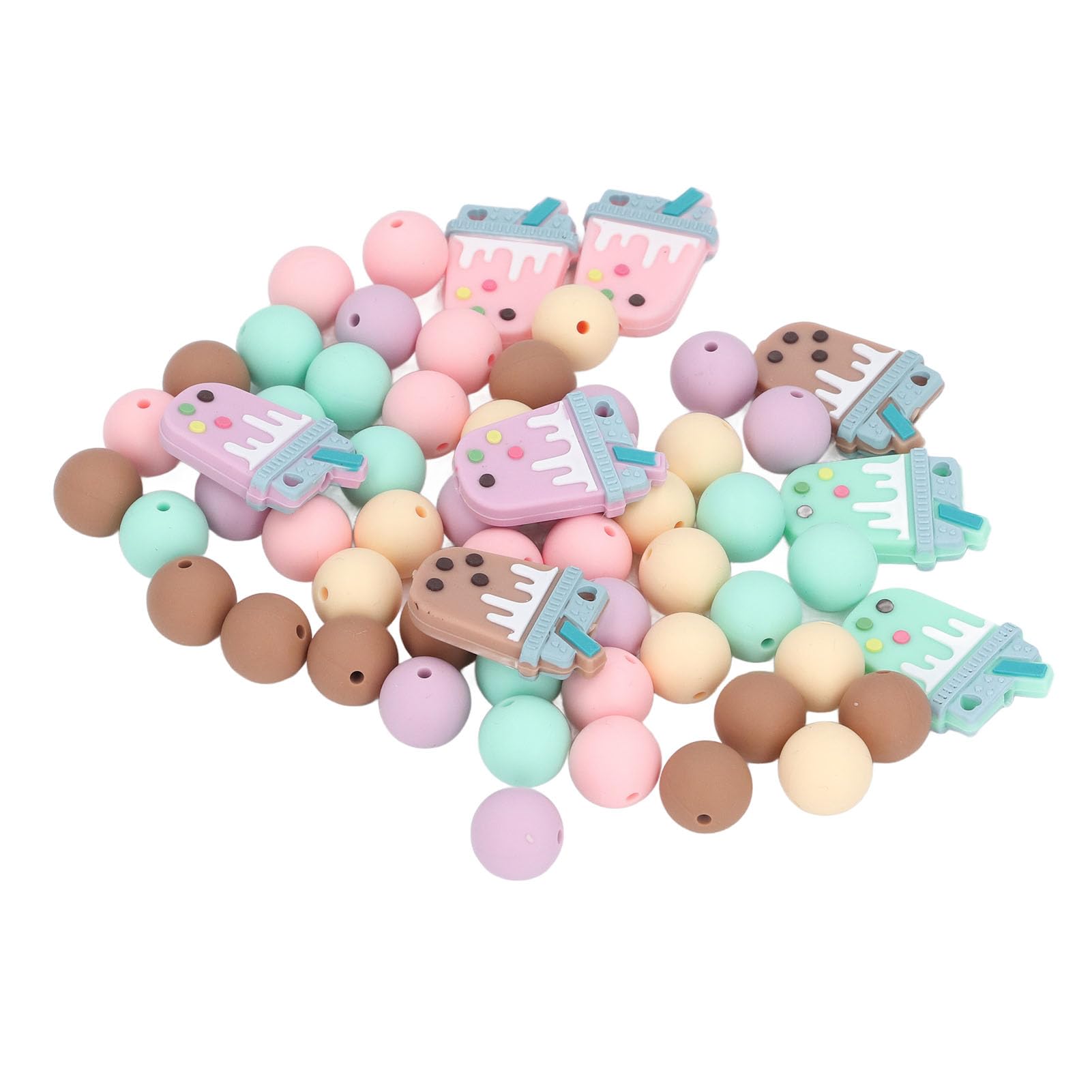 TASSFROO Perline In Silicone Fiore Margherita - Set 56 Pezzi Per Braccialetti E Gioielli