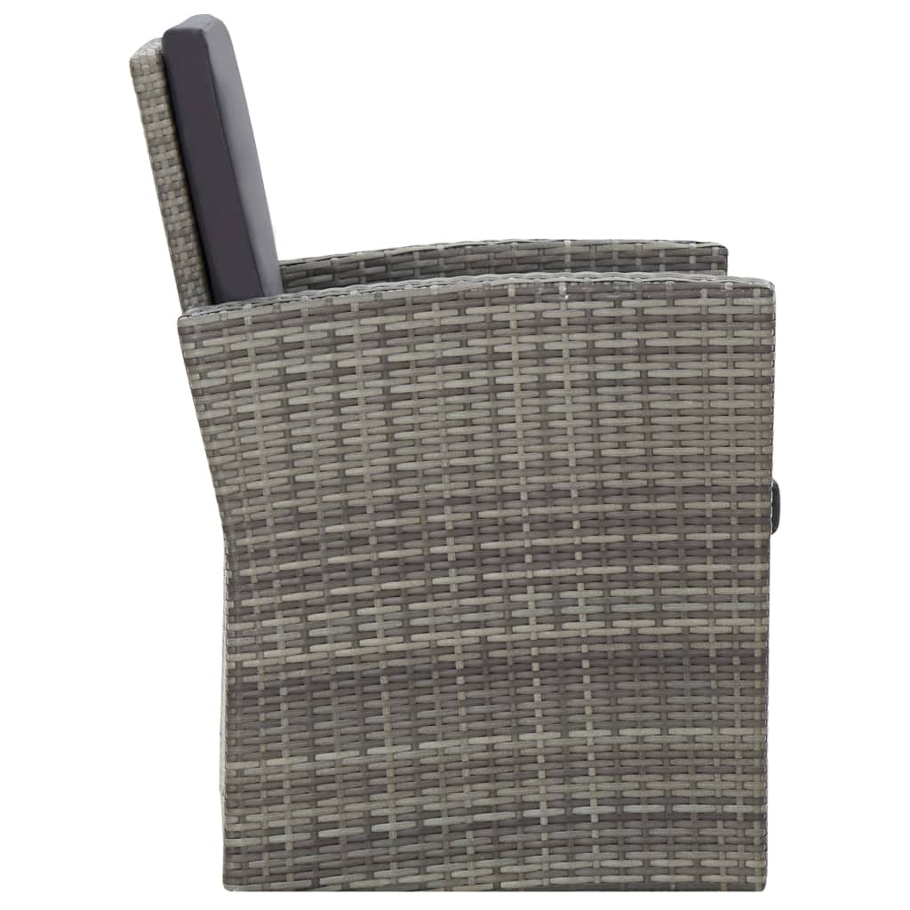 Salon bas de jardin en Rattan synthétique Gris 4 personnes - 5