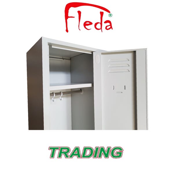 Armadio Spogliatoio Sporco Pulito In Metallo 1 Posto Tetto Piano Fadi - Foto 13