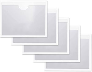 Clips Pour Tickets De Parking Transparents - 5 Pièces 74x40 Mm, Fixation Pare-brise, Pratique Et Discret