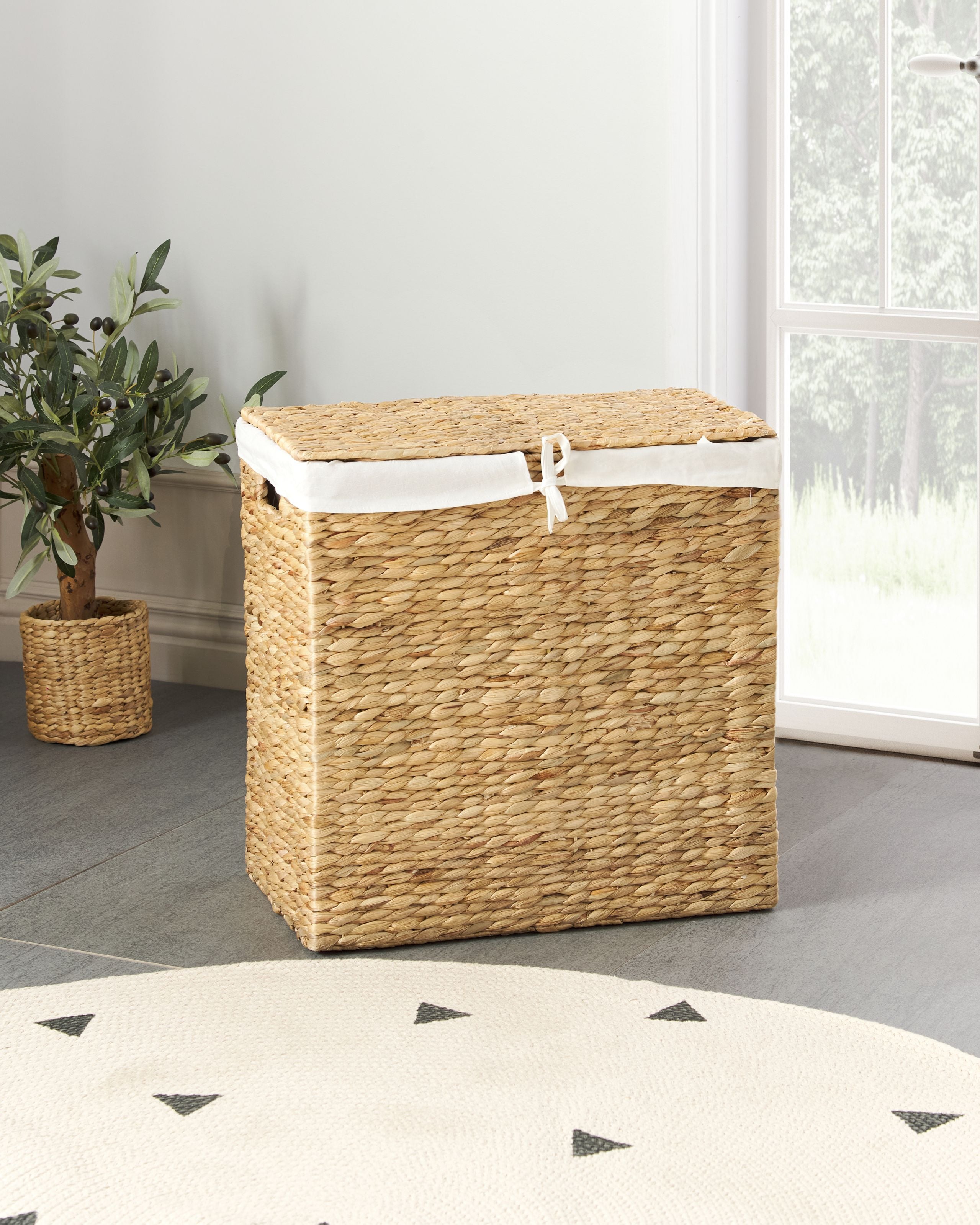 Beliani cesta langson mimbre natural
