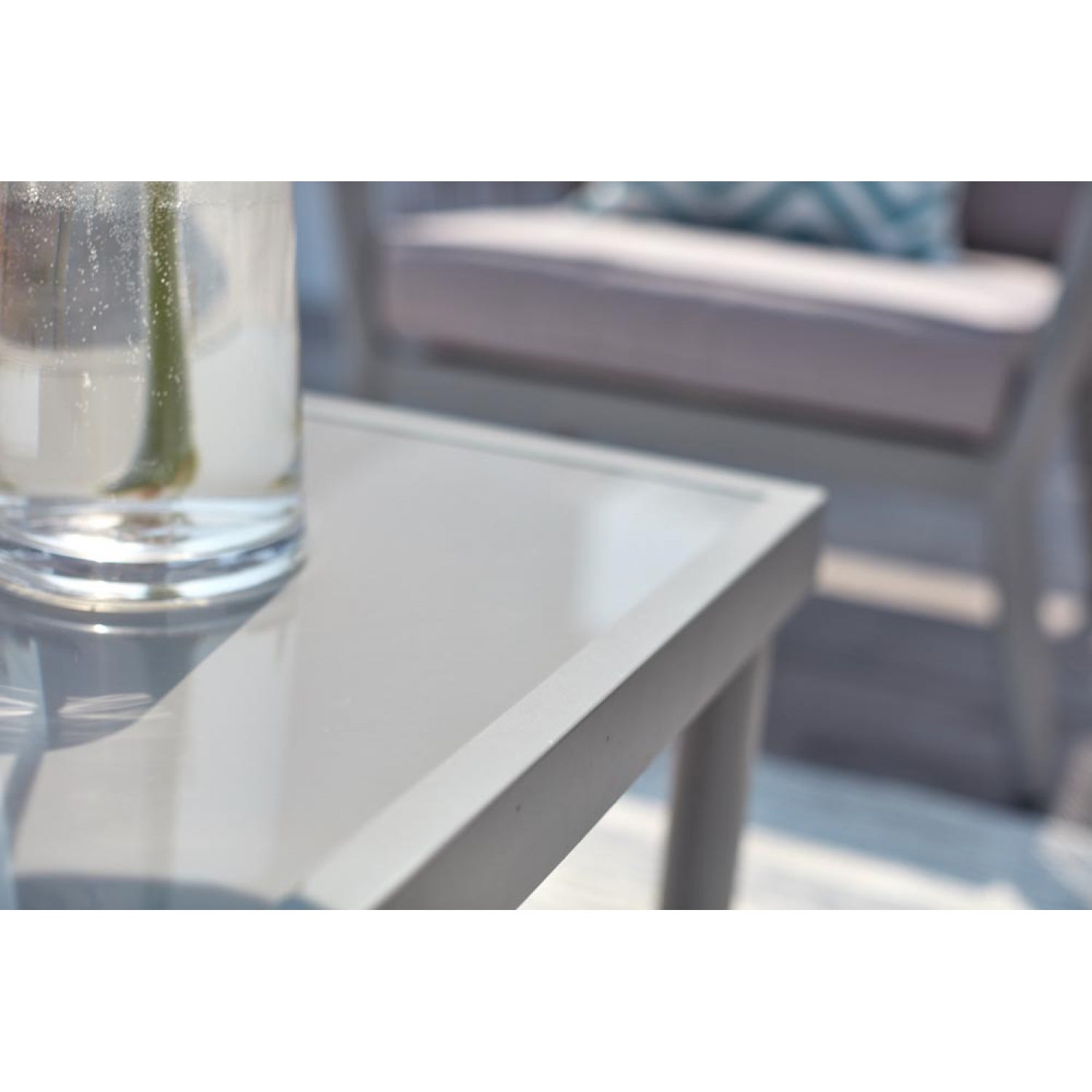 Salon de jardin en Aluminium Gris 4 personnes - 4