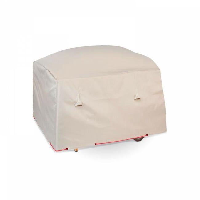 Pokrowiec na grill plancha, poliester taupe, 102x46x92 cm