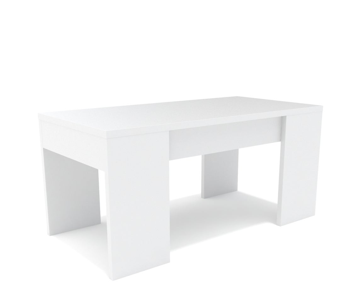 Mesa de centro elevable 45 x 90 x 50 cm Blanca Dormidán - 2