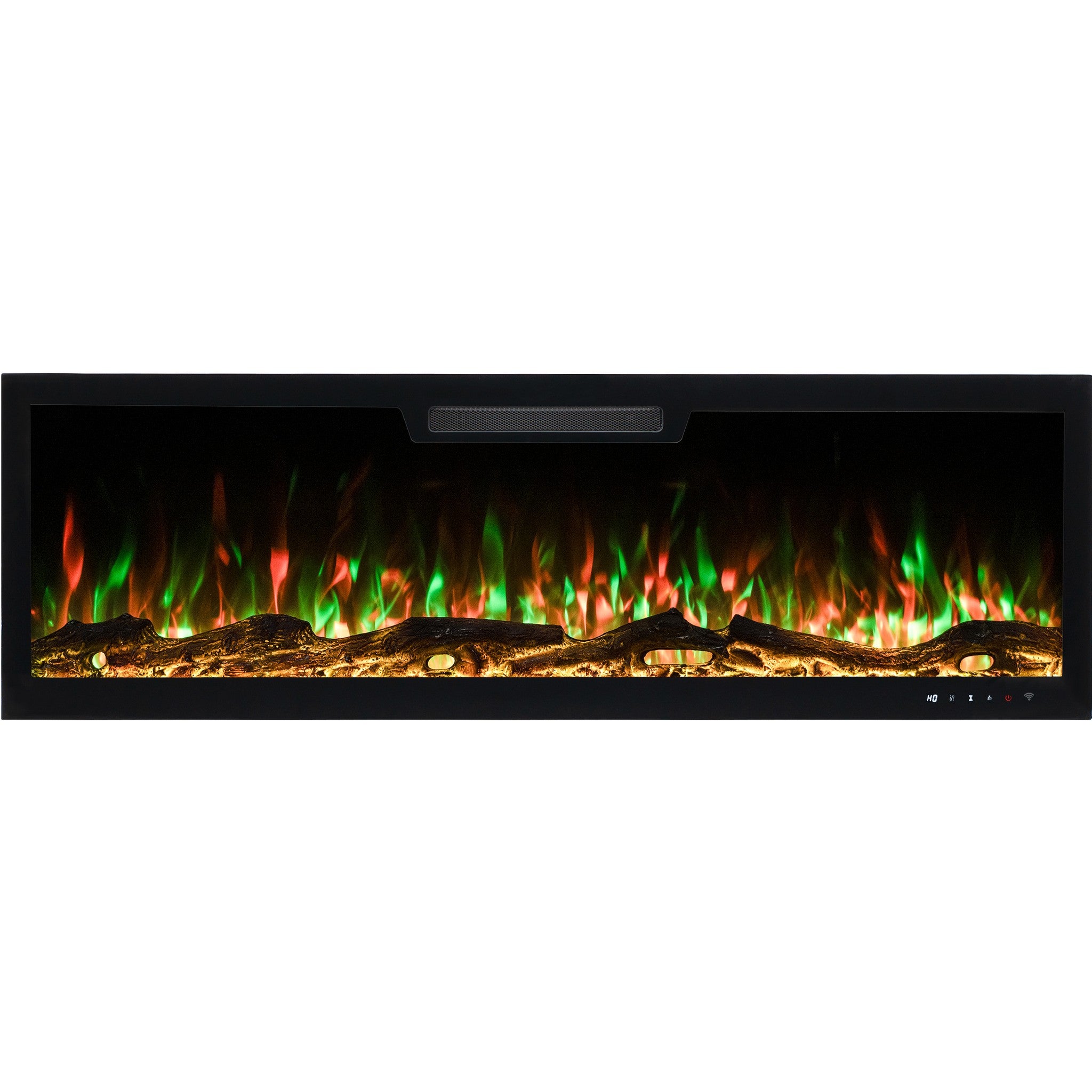 Cheminée électrique AFLAMO Elite 183 - feu premium - murale ou encastrable - 183x46x13 cm - cheminée LED décorative avec chauffage 750/1500 W - 6