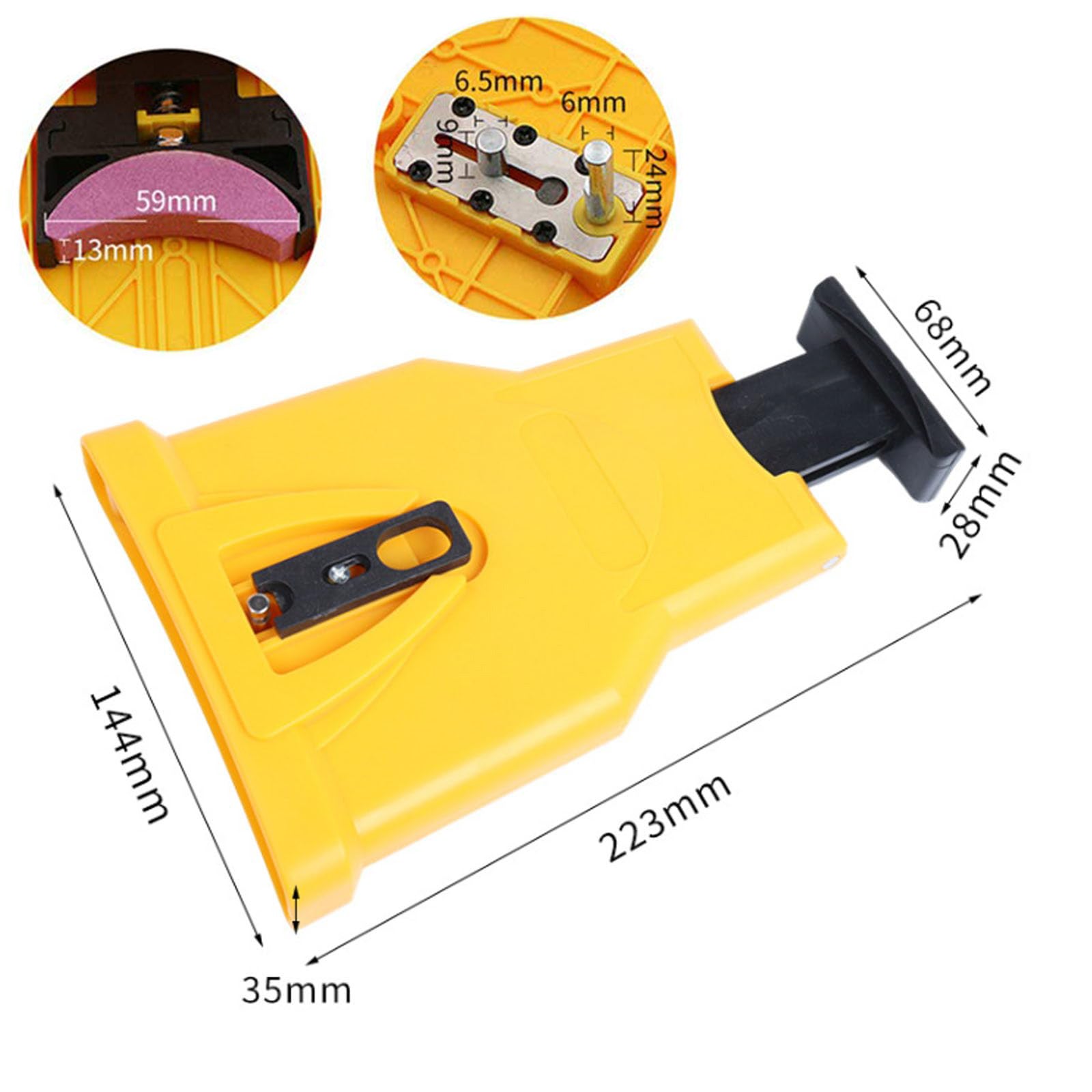 Affûteur de tronçonneuse portable, affûteur de tronçonneuse 14/16/18/20 pouces, affûteur de tronçonneuse universel, outils d'affûtage - 2