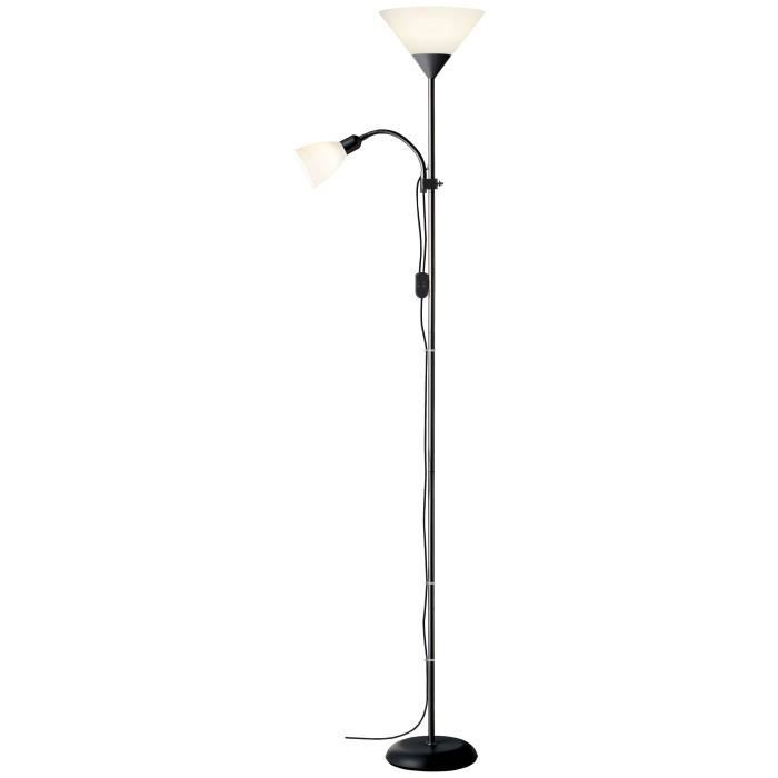 Lampa podłogowa Brilliant SPARI 4 Czarna z czytnikiem regulowanym E27 60W - 6