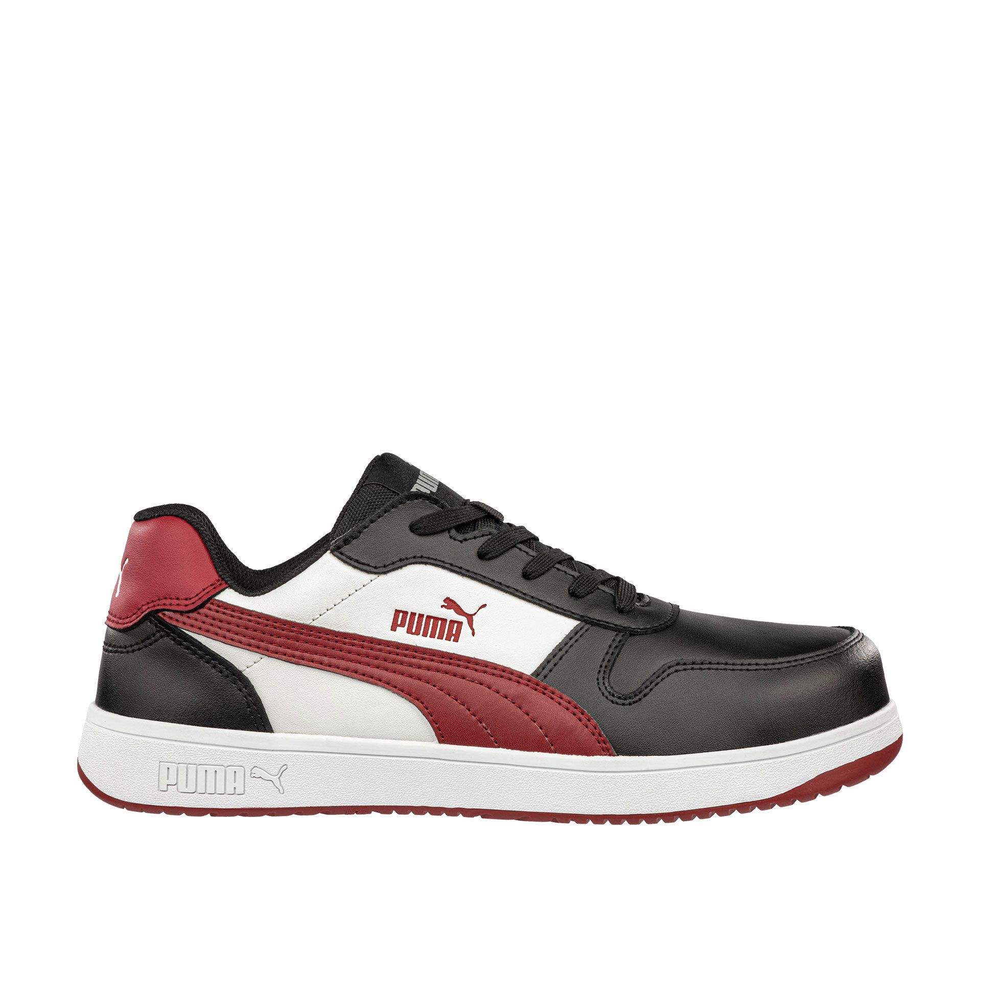 Chaussure de travail Frontcourt P 43 bas noir blanc rouge S3L PUMA 640204 Leroy Merlin