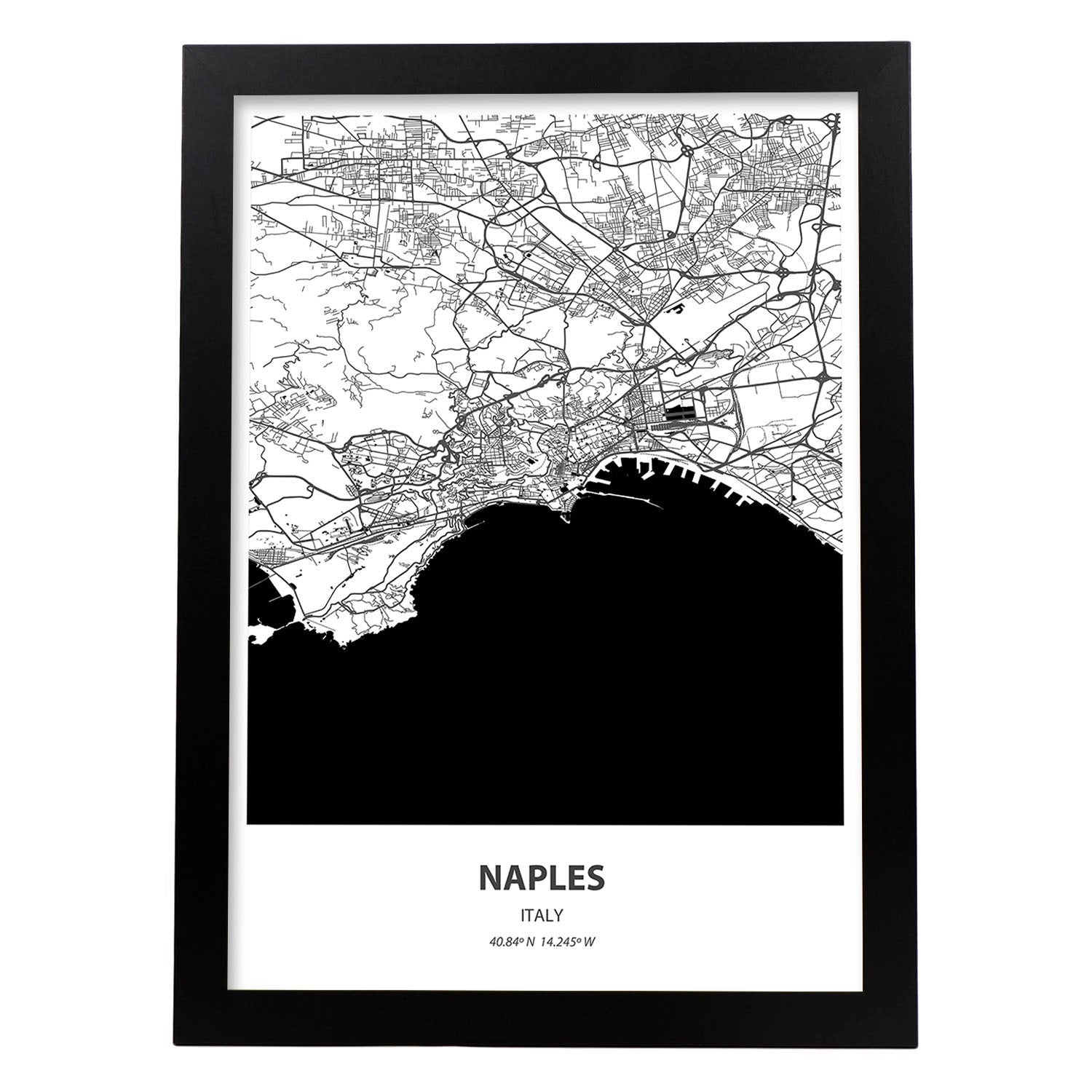 Poster Déco Milan – Italie – Affiche Urbaine Avec Carte Et Silhouette Noire – Impression Qualité Xerox Sur Papier Recyclé – Format A4 – Parfait Pour Salon Ou Bureau