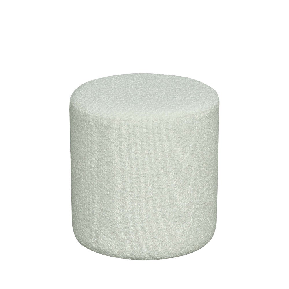 Ejby puf bouclé Ø34cm biały.