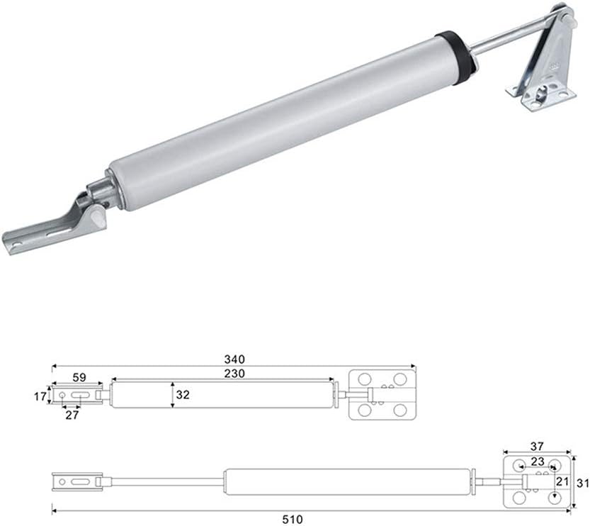 Amortisseur de ferme-porte, vitesse de fermeture réglable, fermez la porte lentement pour éviter les chocs 50 kg - 5