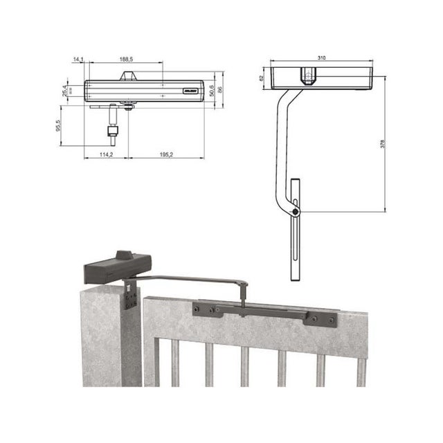 Ferme-porte aérodynamique noir DC680G Assa Abloy