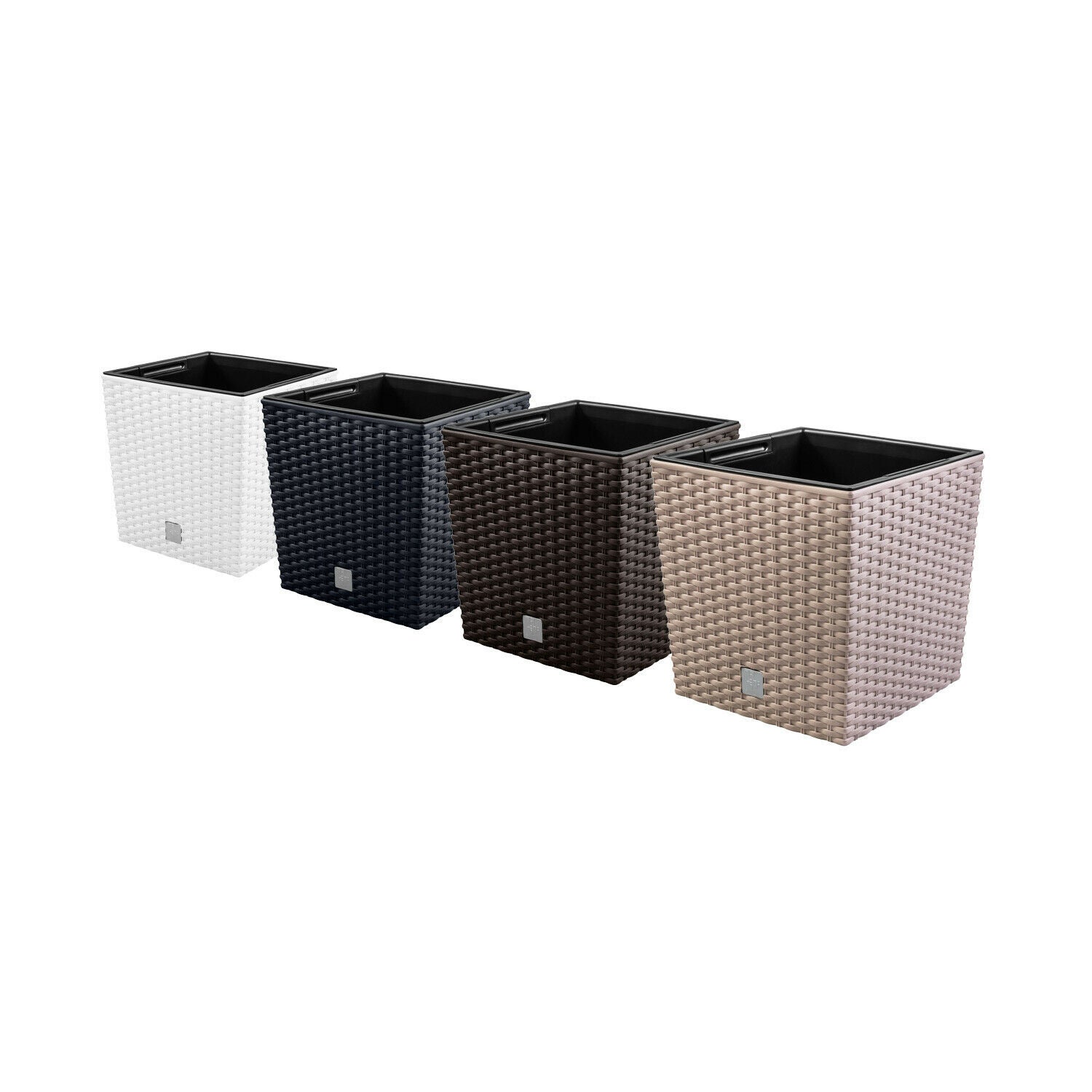 Vaso Rato 15,8 litros com tabuleiro de plantação em cor antracite 26,2 x 26,2 x 26,6 cm. - 5