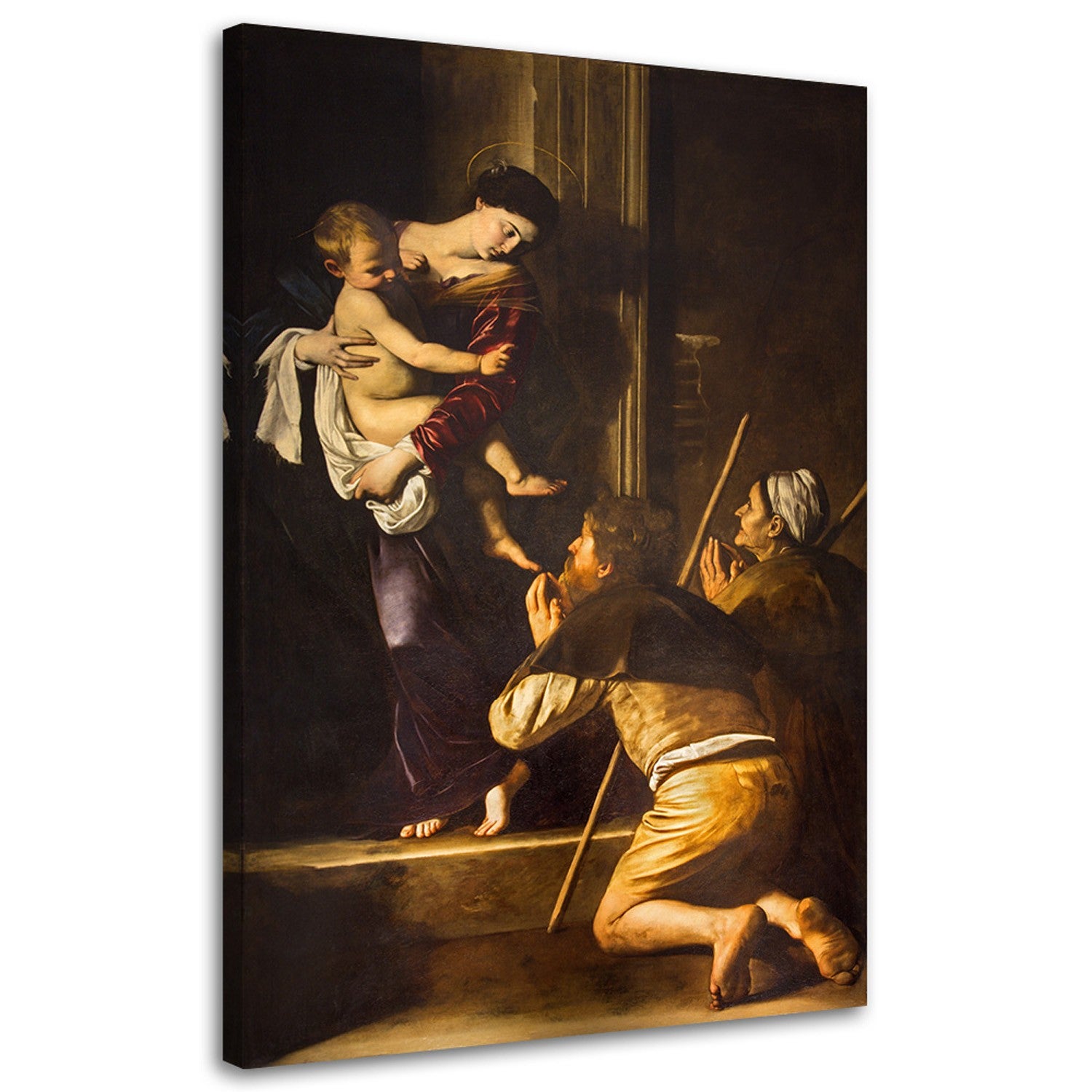 Obraz na płótnie, Caravaggio Madonna z Loreto i pielgrzymi Rzym 80x120