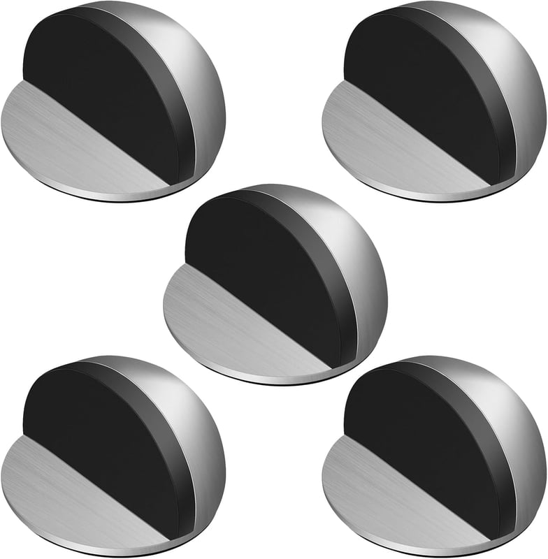 sztuk samoprzylepnych ograniczników do drzwi, samoprzylepnych ograniczników do drzwi ze stali nierdzewnej, ograniczników do drzwi z gumowymi odbojnika