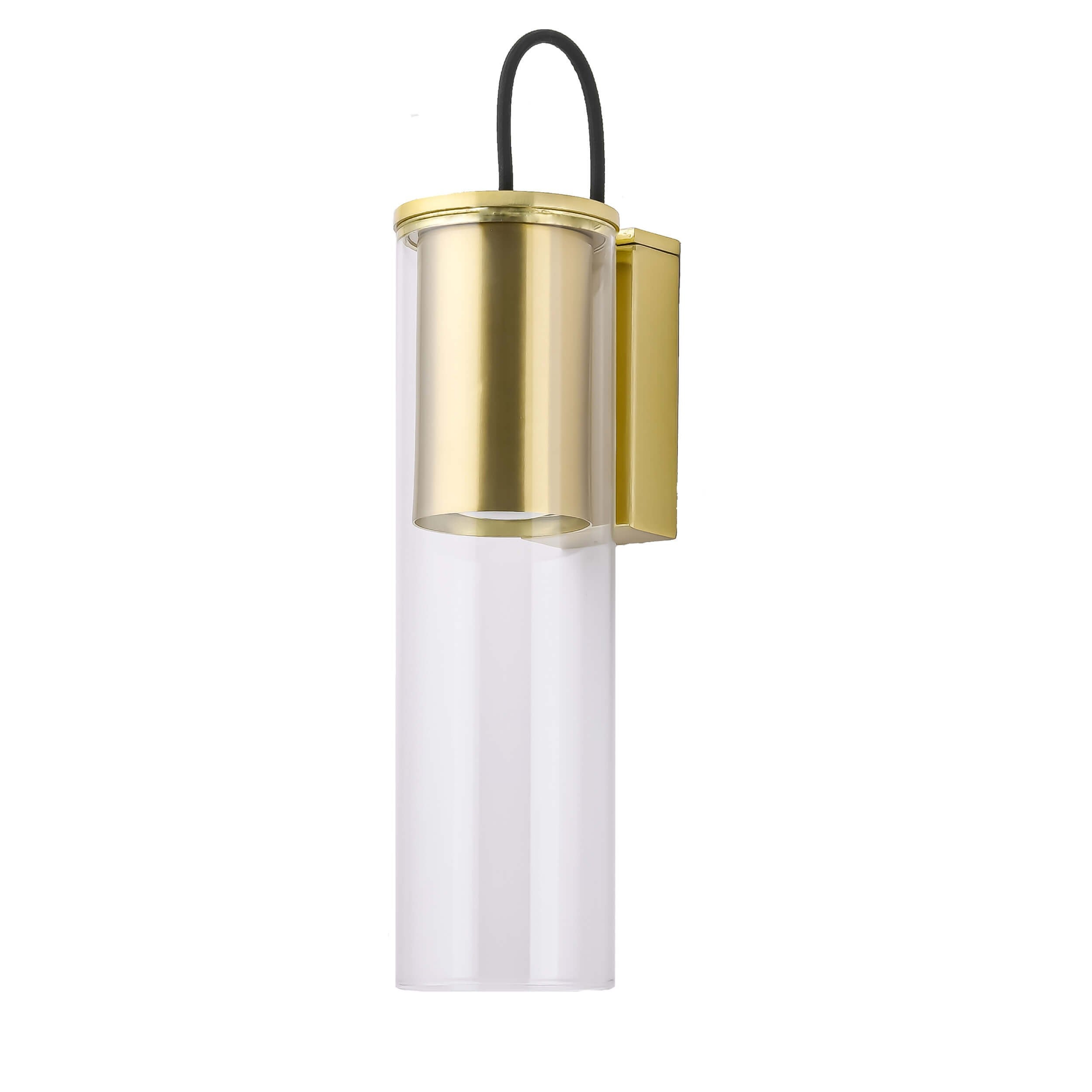Kinkiet ścienny Manacor złoto-przezroczysty 1xGU10x15W wym: 25 x 7 cm szkło IP20 Light Prestige