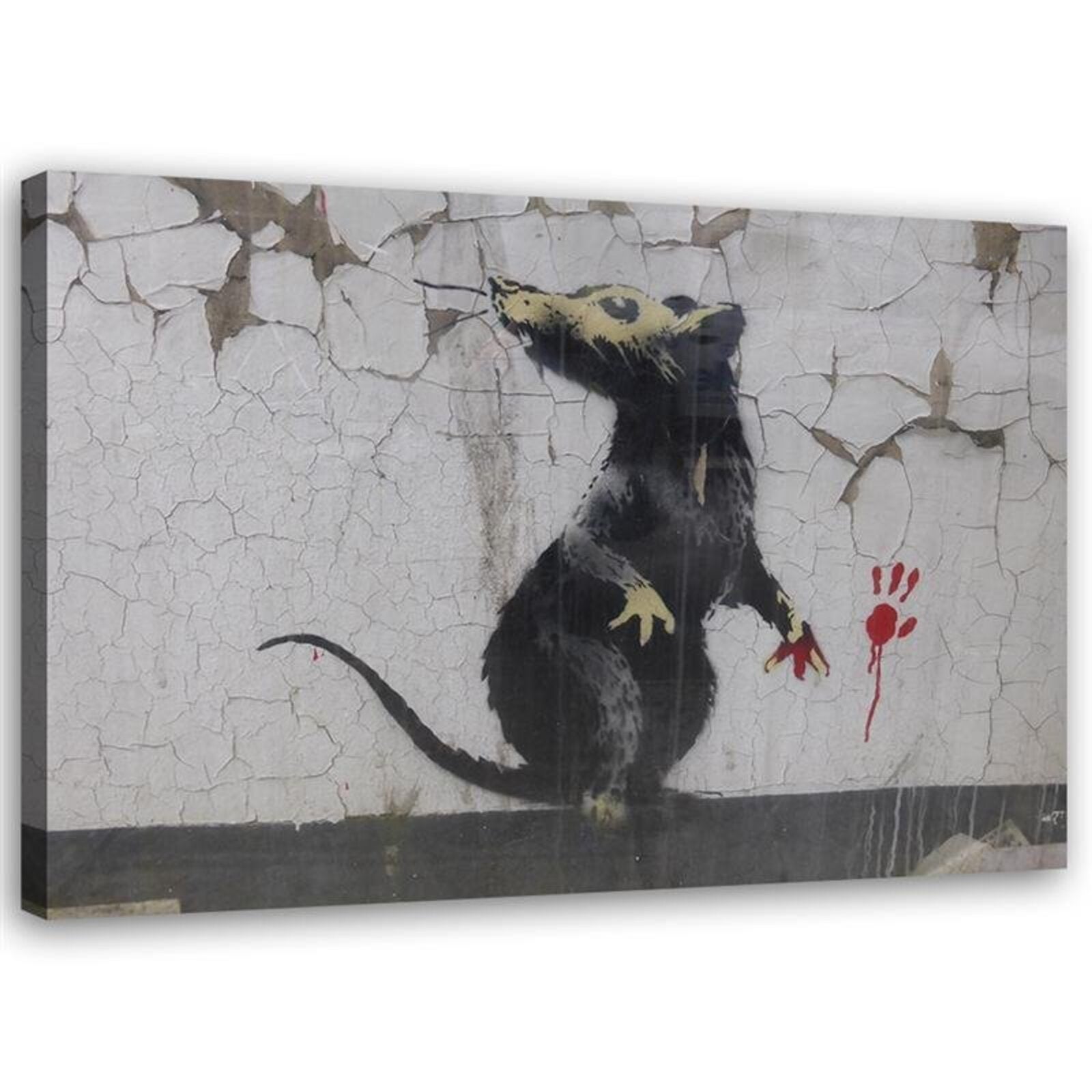 Obraz na płótnie, Banksy Łapa szczura 90x60
